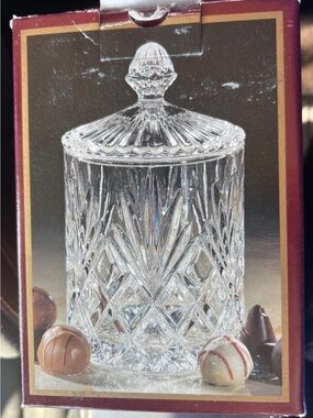 Crystal Clear Industries 7” Hungarian Lead Crystal Candy Dish / Jar - New in Box